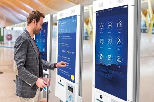Marketing kiosk in retail space